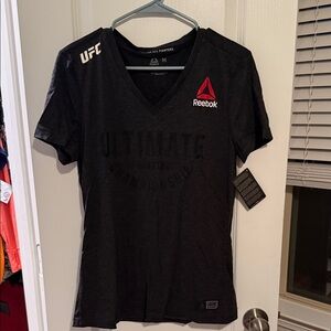 Reebok UFC Black V-Neck Tee